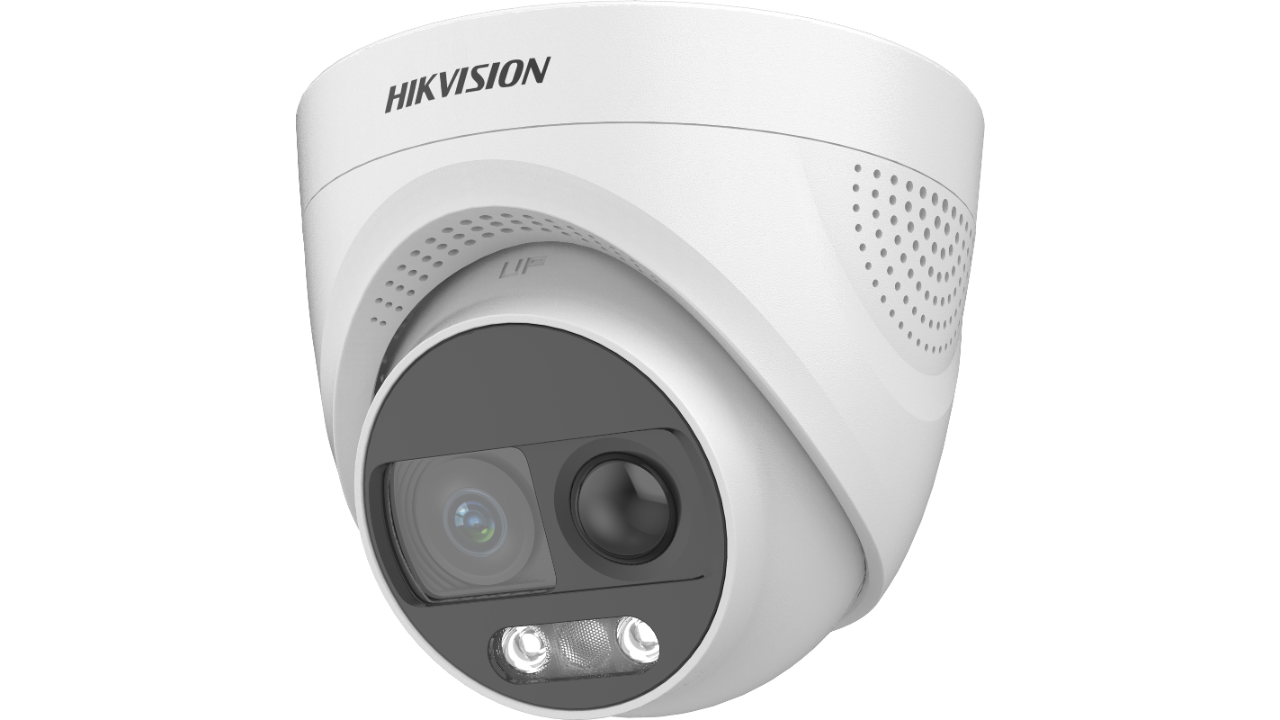 Hikvision DS-2CE72D0T-PIRXF | 2MP Siren Audio Turret Camera with PIR Detection